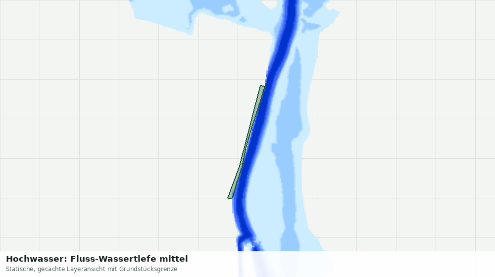 Statische Kartenansicht: Hochwasser: Fluss-Wassertiefe mittel