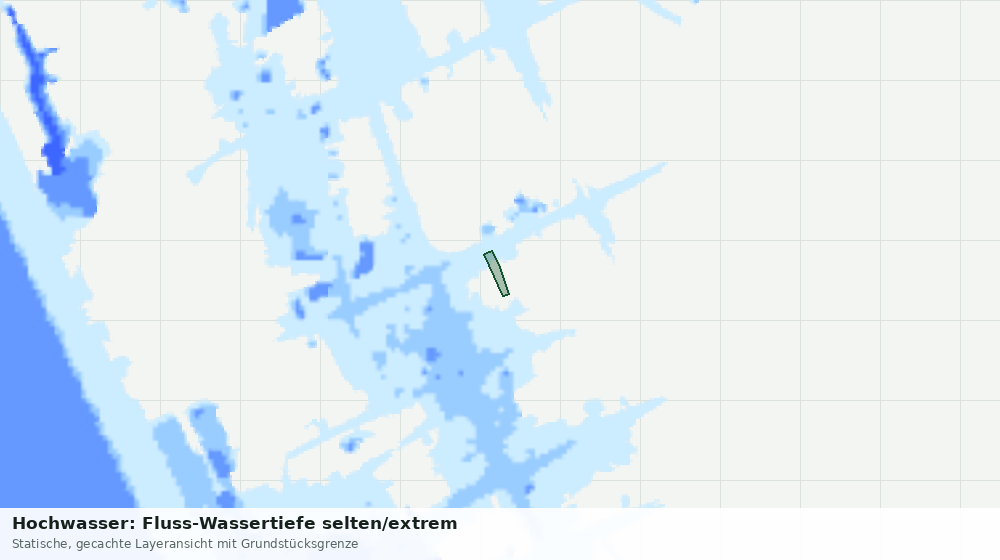 Statische Kartenansicht: Hochwasser: Fluss-Wassertiefe selten/extrem