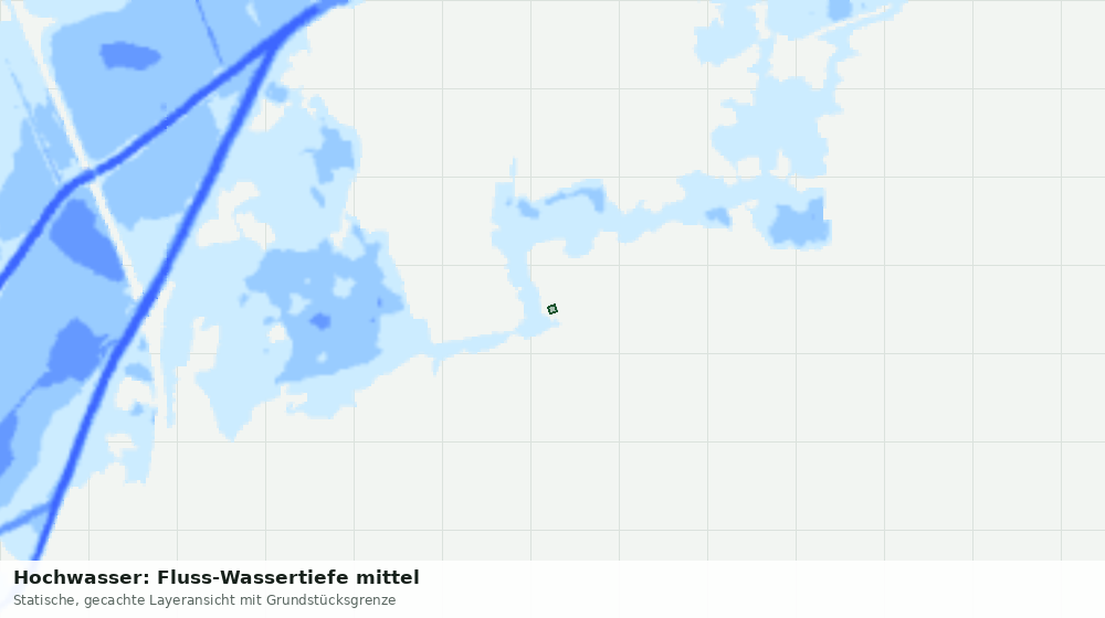 Statische Kartenansicht: Hochwasser: Fluss-Wassertiefe mittel