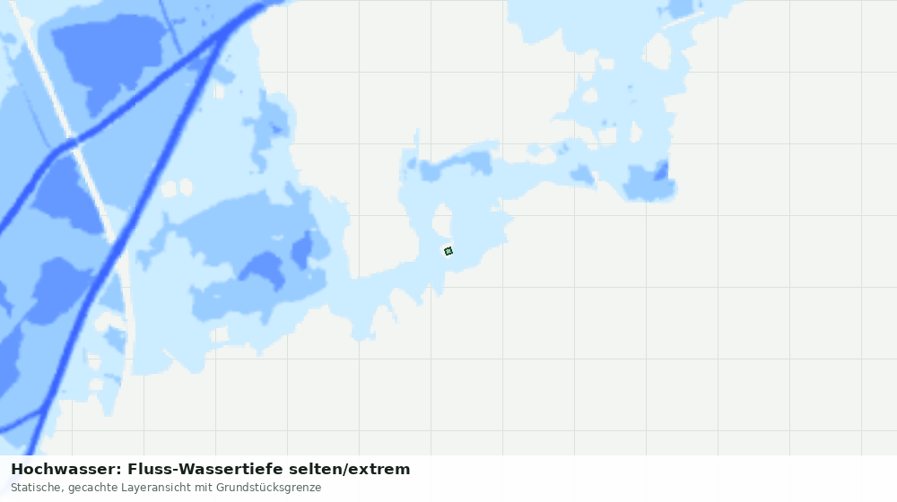 Statische Kartenansicht: Hochwasser: Fluss-Wassertiefe selten/extrem