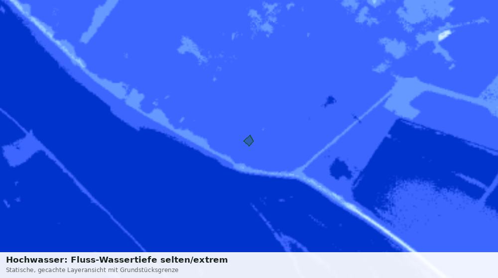 Statische Kartenansicht: Hochwasser: Fluss-Wassertiefe selten/extrem