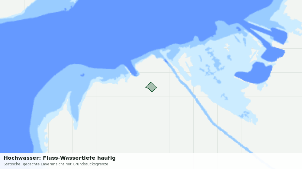 Statische Kartenansicht: Hochwasser: Fluss-Wassertiefe häufig