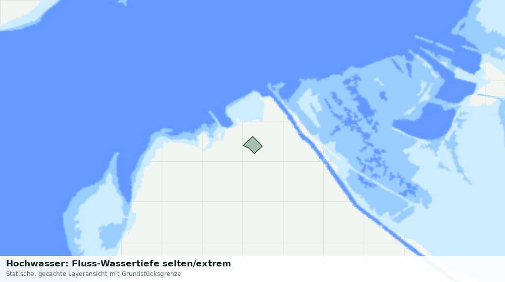 Statische Kartenansicht: Hochwasser: Fluss-Wassertiefe selten/extrem