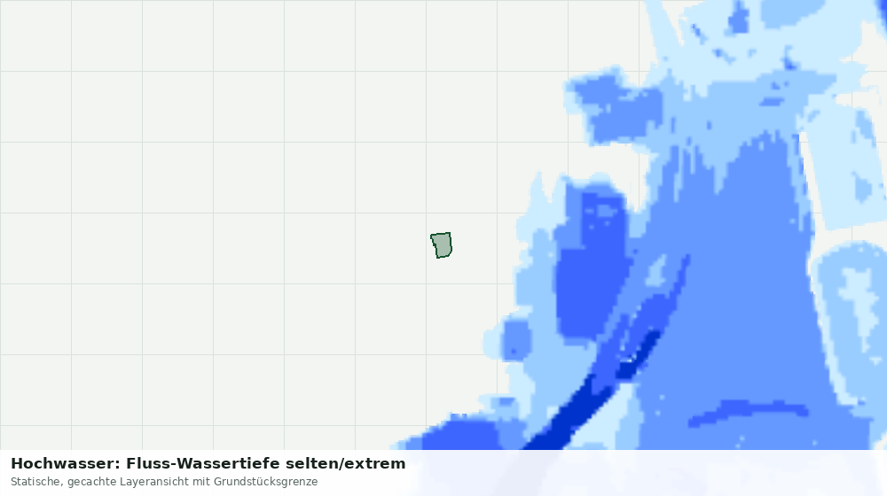 Statische Kartenansicht: Hochwasser: Fluss-Wassertiefe selten/extrem