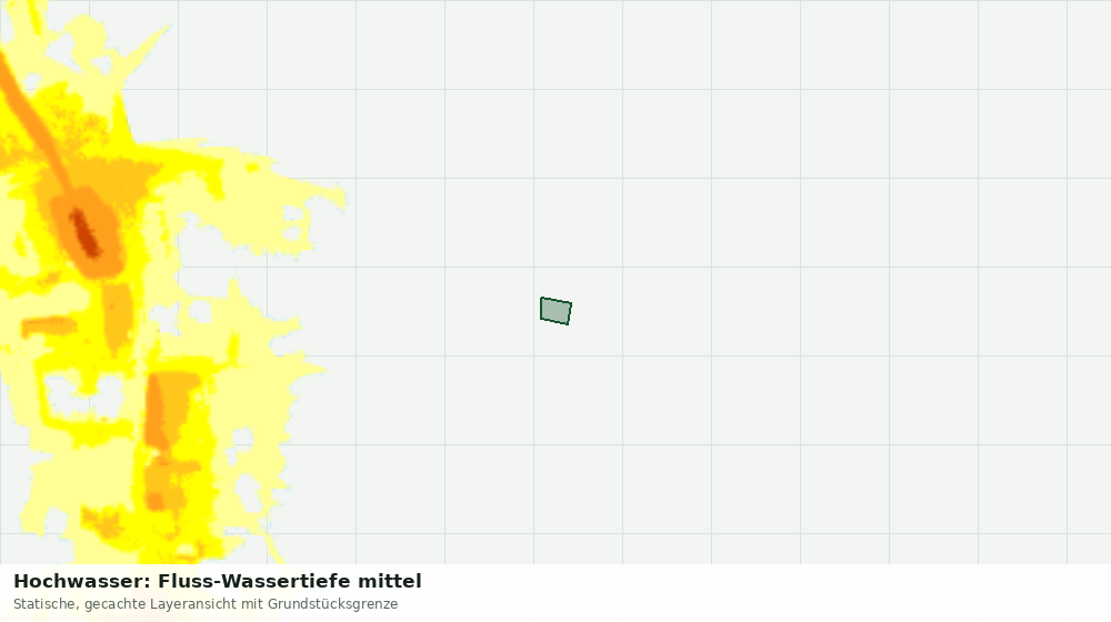 Statische Kartenansicht: Hochwasser: Fluss-Wassertiefe mittel