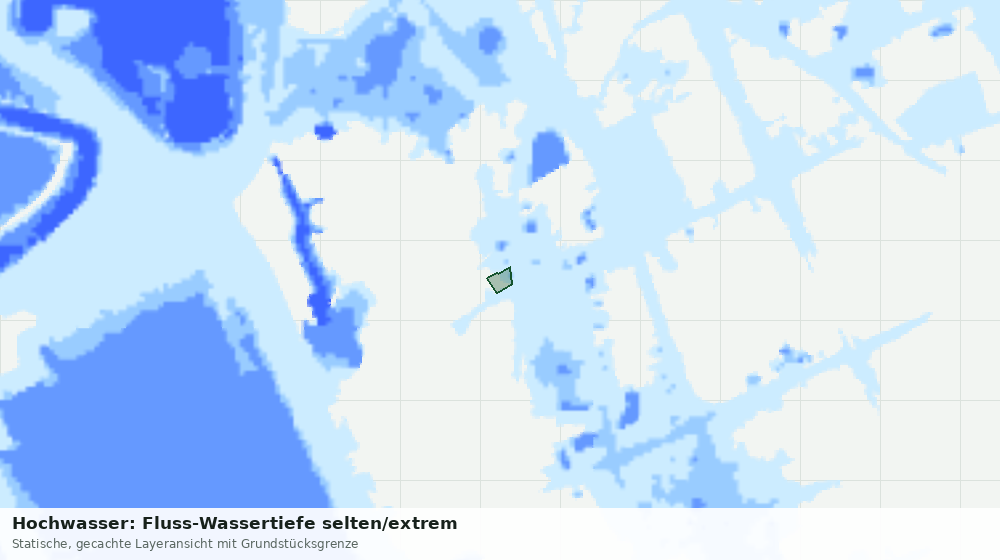 Statische Kartenansicht: Hochwasser: Fluss-Wassertiefe selten/extrem