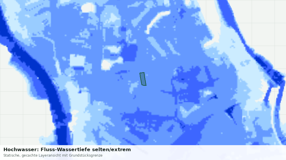 Statische Kartenansicht: Hochwasser: Fluss-Wassertiefe selten/extrem