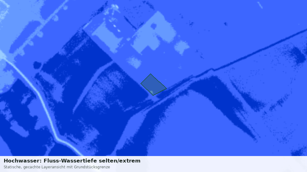 Statische Kartenansicht: Hochwasser: Fluss-Wassertiefe selten/extrem