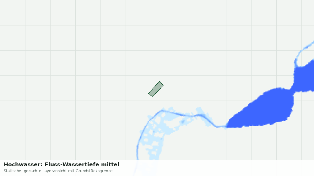 Statische Kartenansicht: Hochwasser: Fluss-Wassertiefe mittel