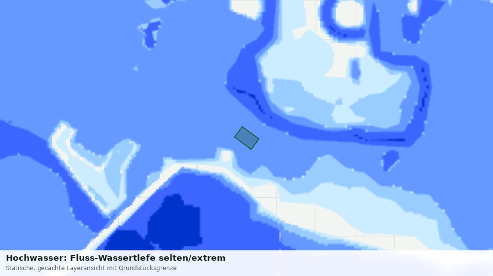 Statische Kartenansicht: Hochwasser: Fluss-Wassertiefe selten/extrem