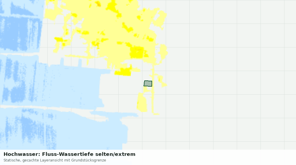 Statische Kartenansicht: Hochwasser: Fluss-Wassertiefe selten/extrem