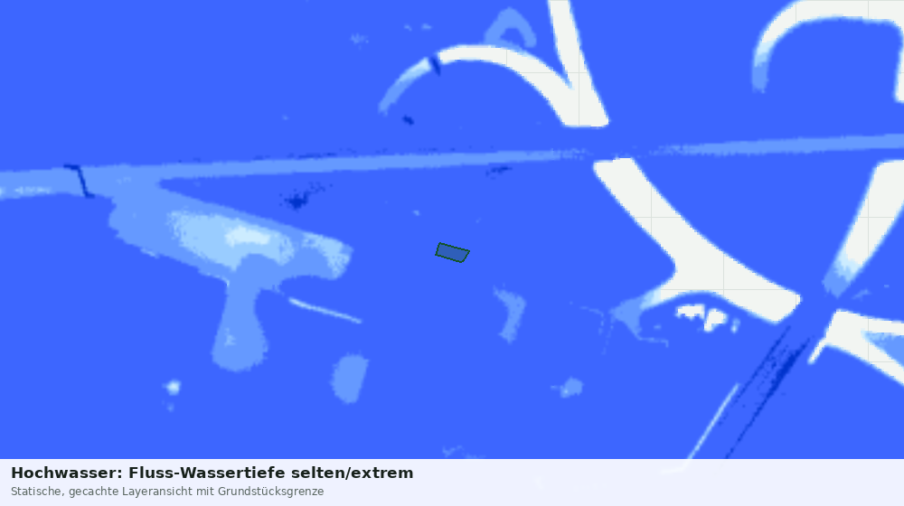 Statische Kartenansicht: Hochwasser: Fluss-Wassertiefe selten/extrem