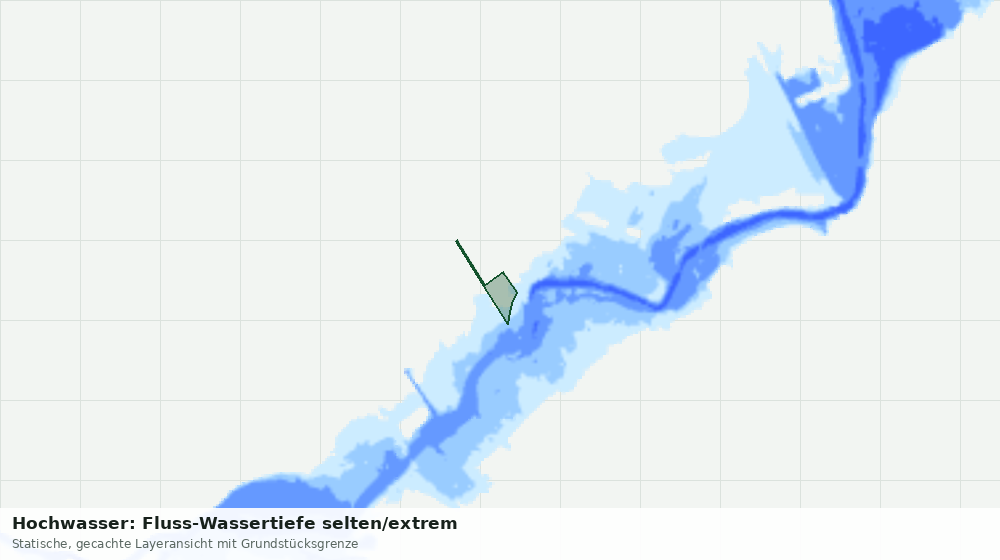 Statische Kartenansicht: Hochwasser: Fluss-Wassertiefe selten/extrem