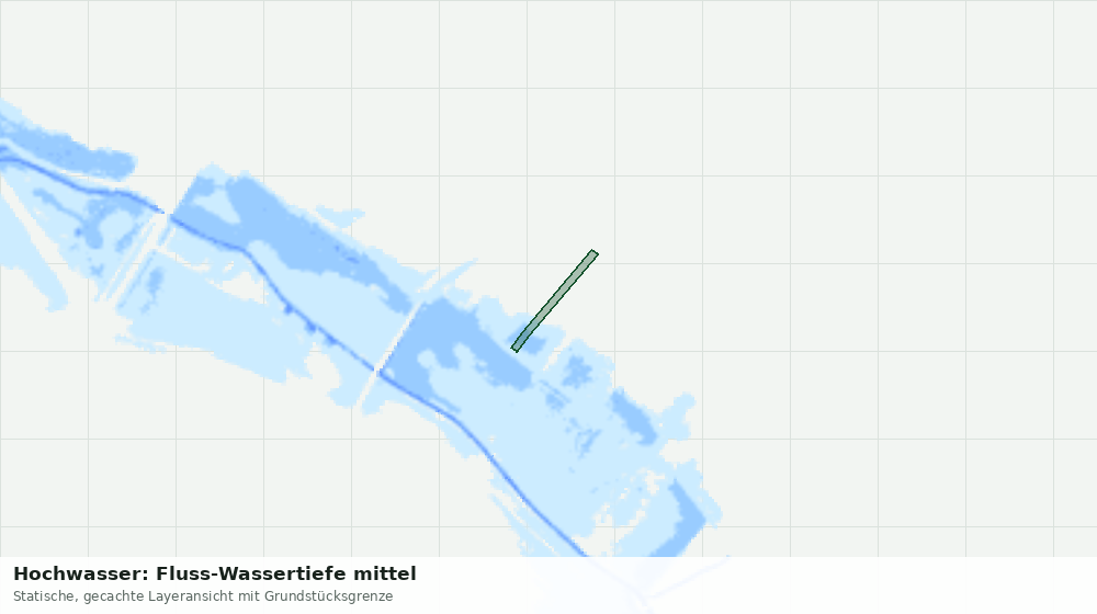 Statische Kartenansicht: Hochwasser: Fluss-Wassertiefe mittel