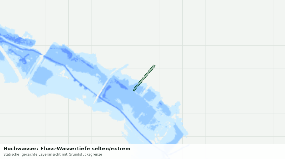 Statische Kartenansicht: Hochwasser: Fluss-Wassertiefe selten/extrem