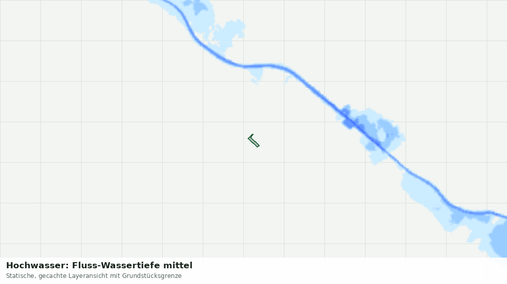 Statische Kartenansicht: Hochwasser: Fluss-Wassertiefe mittel