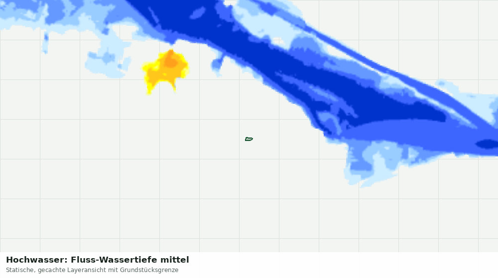 Statische Kartenansicht: Hochwasser: Fluss-Wassertiefe mittel