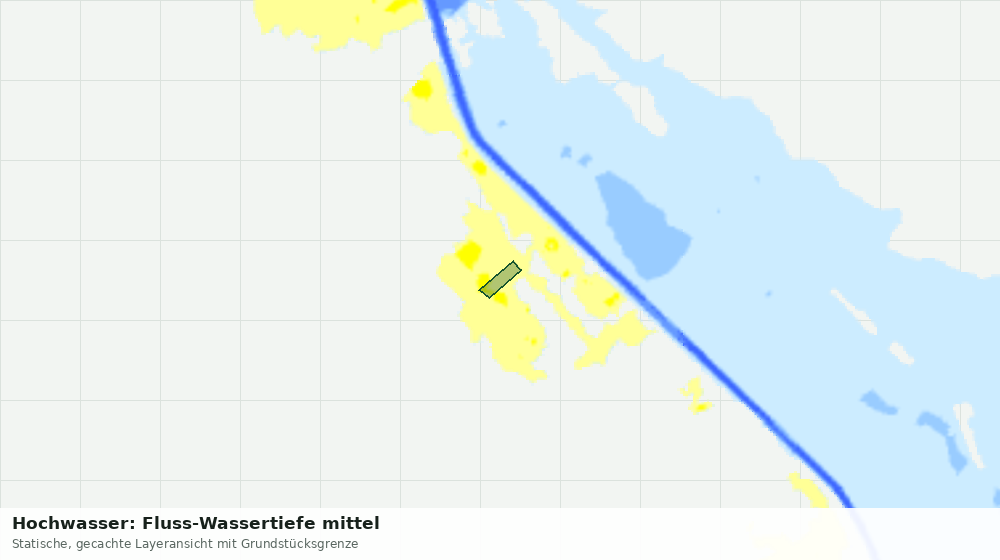 Statische Kartenansicht: Hochwasser: Fluss-Wassertiefe mittel