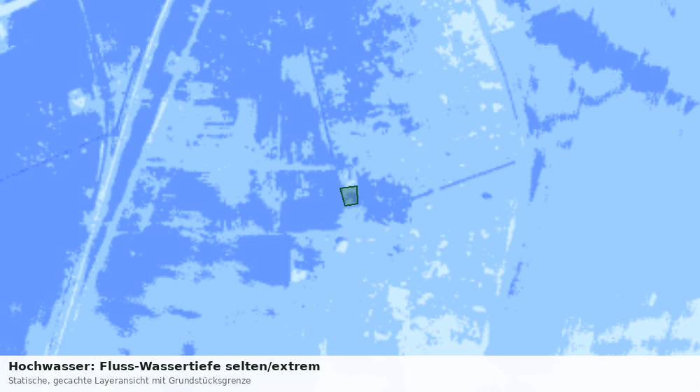 Statische Kartenansicht: Hochwasser: Fluss-Wassertiefe selten/extrem