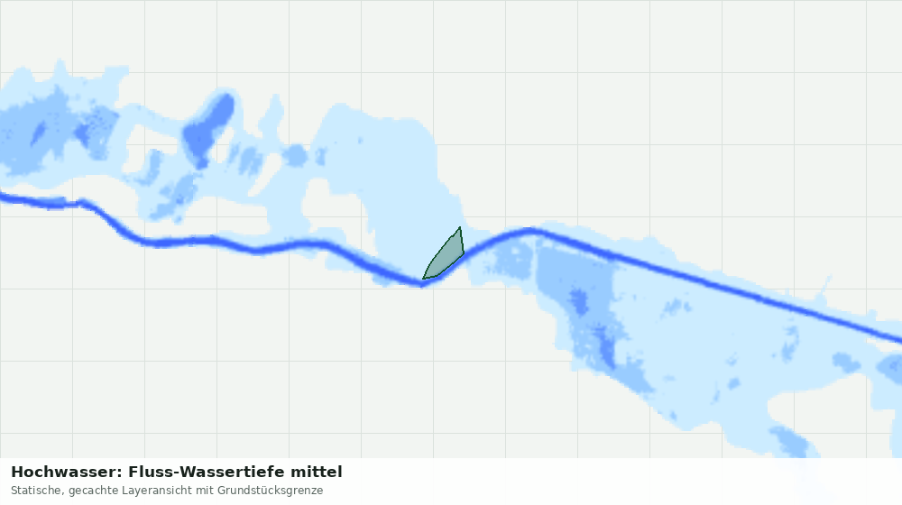 Statische Kartenansicht: Hochwasser: Fluss-Wassertiefe mittel