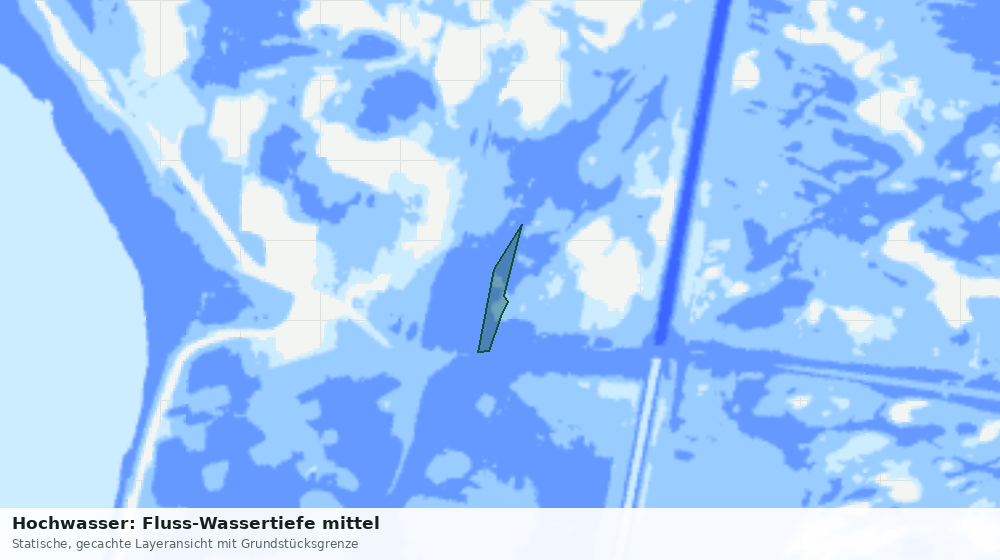 Statische Kartenansicht: Hochwasser: Fluss-Wassertiefe mittel