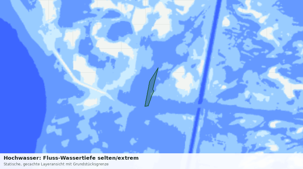 Statische Kartenansicht: Hochwasser: Fluss-Wassertiefe selten/extrem