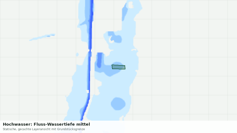 Statische Kartenansicht: Hochwasser: Fluss-Wassertiefe mittel