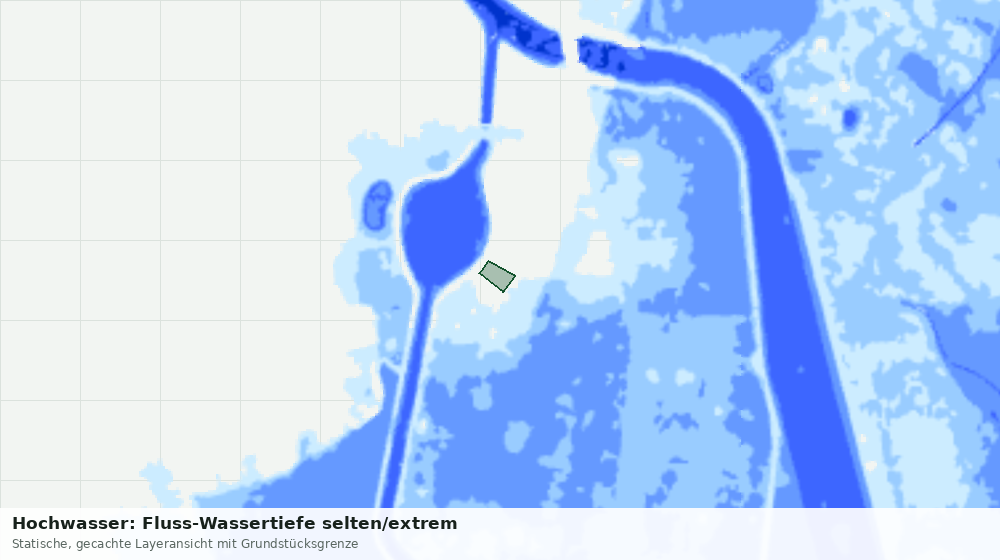 Statische Kartenansicht: Hochwasser: Fluss-Wassertiefe selten/extrem