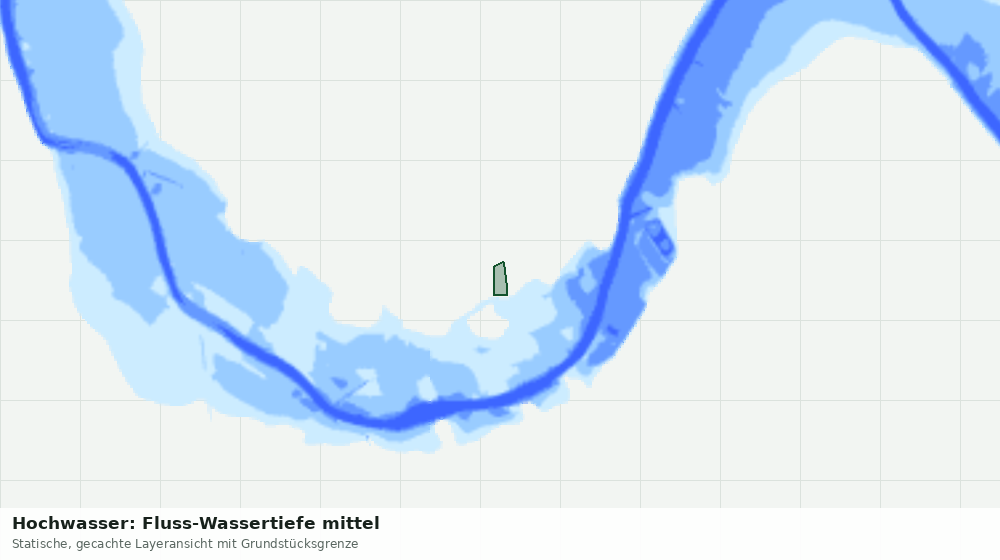 Statische Kartenansicht: Hochwasser: Fluss-Wassertiefe mittel