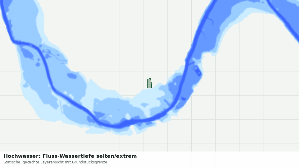 Statische Kartenansicht: Hochwasser: Fluss-Wassertiefe selten/extrem