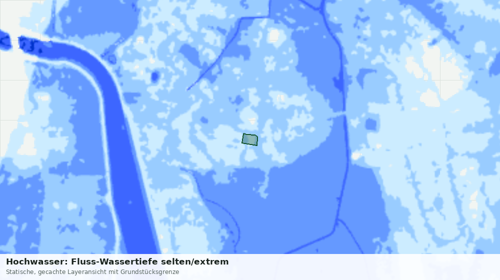 Statische Kartenansicht: Hochwasser: Fluss-Wassertiefe selten/extrem