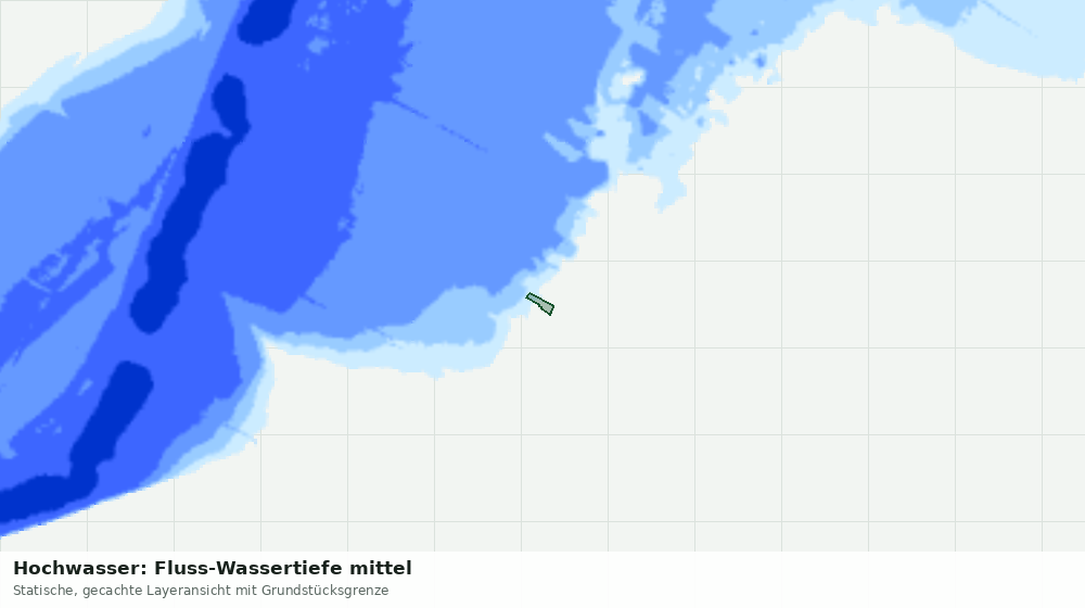Statische Kartenansicht: Hochwasser: Fluss-Wassertiefe mittel
