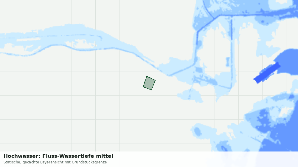 Statische Kartenansicht: Hochwasser: Fluss-Wassertiefe mittel