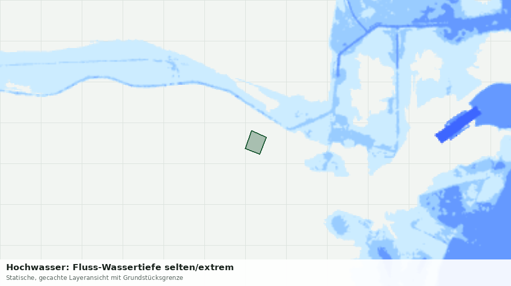 Statische Kartenansicht: Hochwasser: Fluss-Wassertiefe selten/extrem