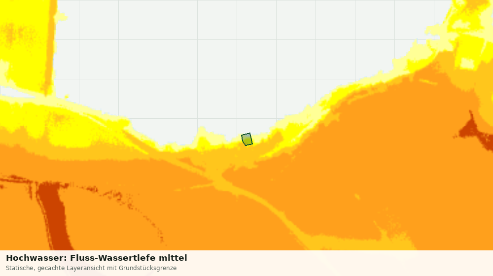 Statische Kartenansicht: Hochwasser: Fluss-Wassertiefe mittel