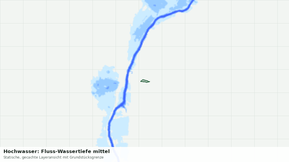 Statische Kartenansicht: Hochwasser: Fluss-Wassertiefe mittel