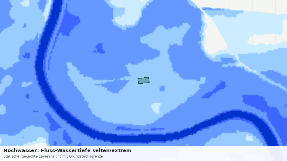 Statische Kartenansicht: Hochwasser: Fluss-Wassertiefe selten/extrem