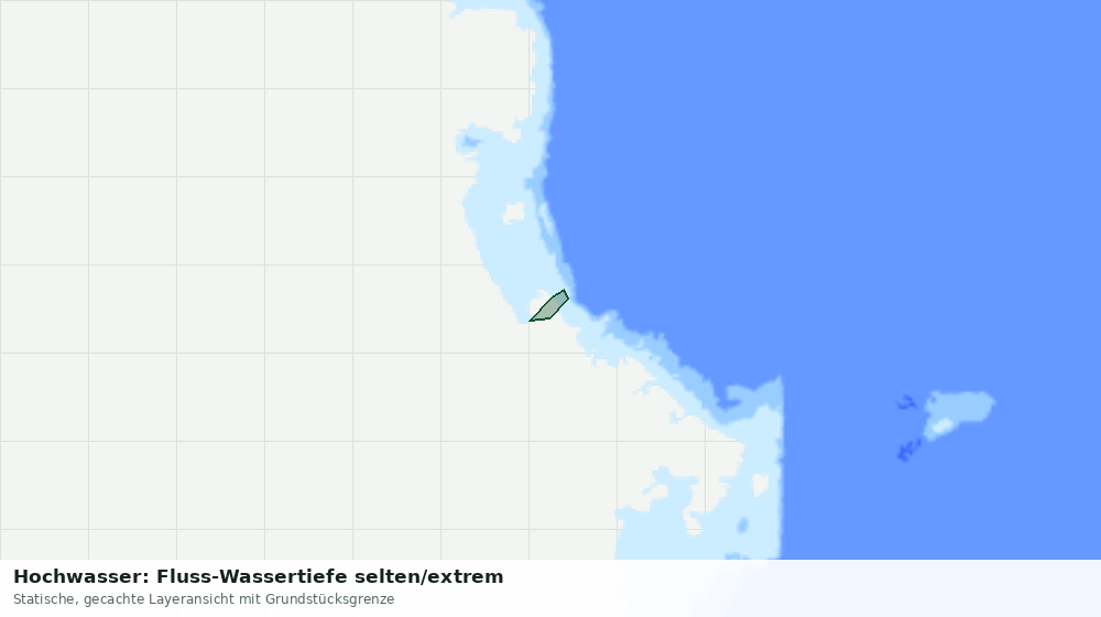 Statische Kartenansicht: Hochwasser: Fluss-Wassertiefe selten/extrem