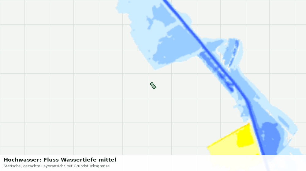 Statische Kartenansicht: Hochwasser: Fluss-Wassertiefe mittel