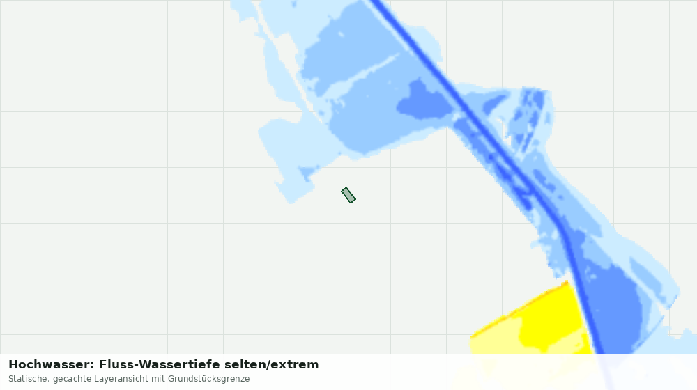 Statische Kartenansicht: Hochwasser: Fluss-Wassertiefe selten/extrem