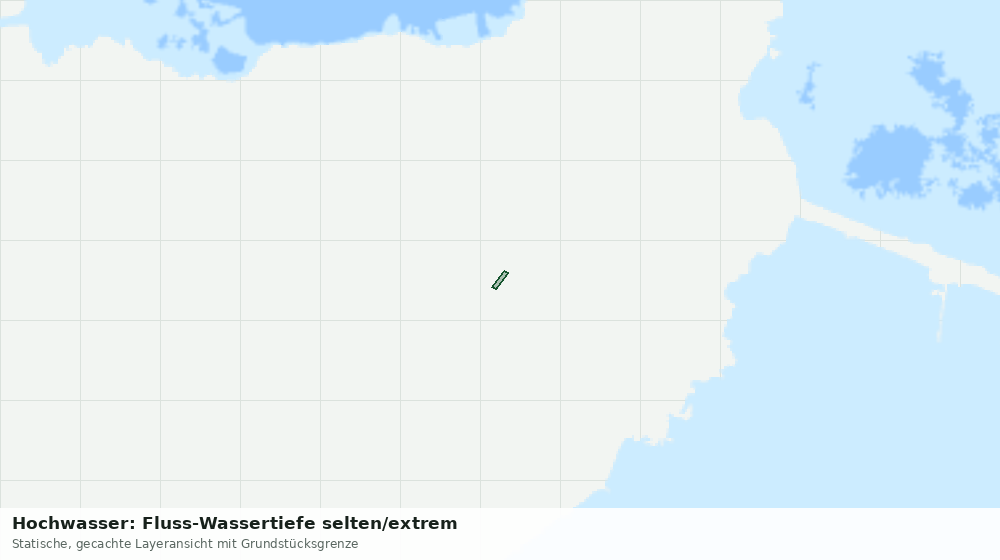Statische Kartenansicht: Hochwasser: Fluss-Wassertiefe selten/extrem