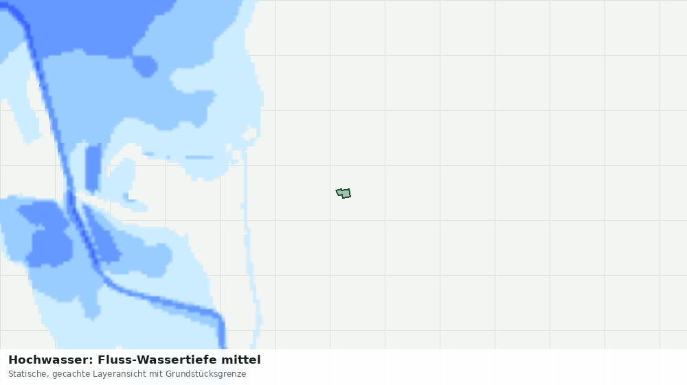 Statische Kartenansicht: Hochwasser: Fluss-Wassertiefe mittel
