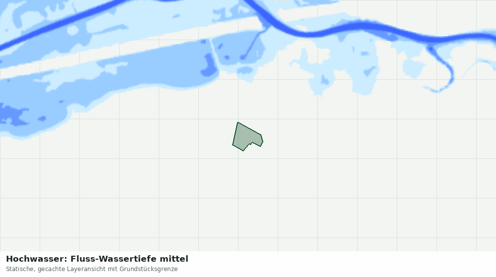 Statische Kartenansicht: Hochwasser: Fluss-Wassertiefe mittel