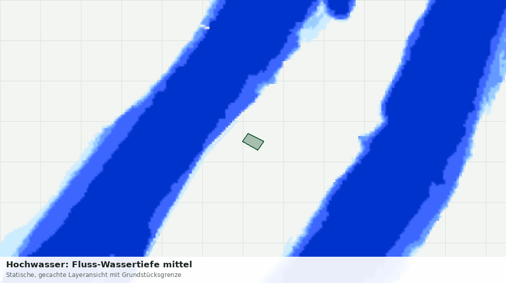 Statische Kartenansicht: Hochwasser: Fluss-Wassertiefe mittel