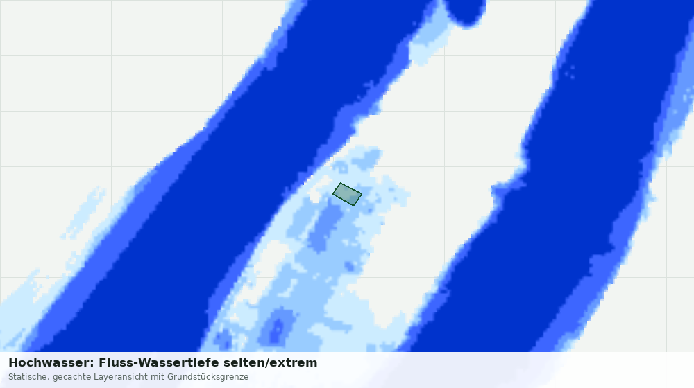 Statische Kartenansicht: Hochwasser: Fluss-Wassertiefe selten/extrem
