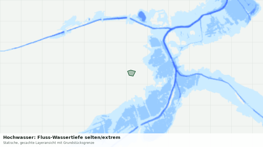 Statische Kartenansicht: Hochwasser: Fluss-Wassertiefe selten/extrem