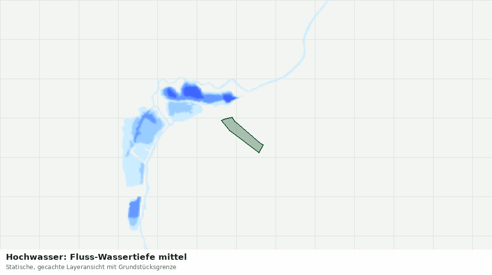 Statische Kartenansicht: Hochwasser: Fluss-Wassertiefe mittel