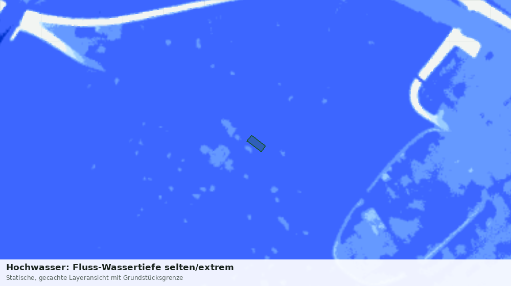 Statische Kartenansicht: Hochwasser: Fluss-Wassertiefe selten/extrem