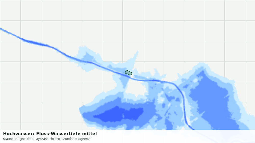 Statische Kartenansicht: Hochwasser: Fluss-Wassertiefe mittel