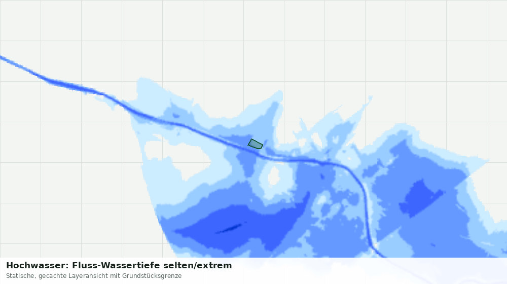 Statische Kartenansicht: Hochwasser: Fluss-Wassertiefe selten/extrem